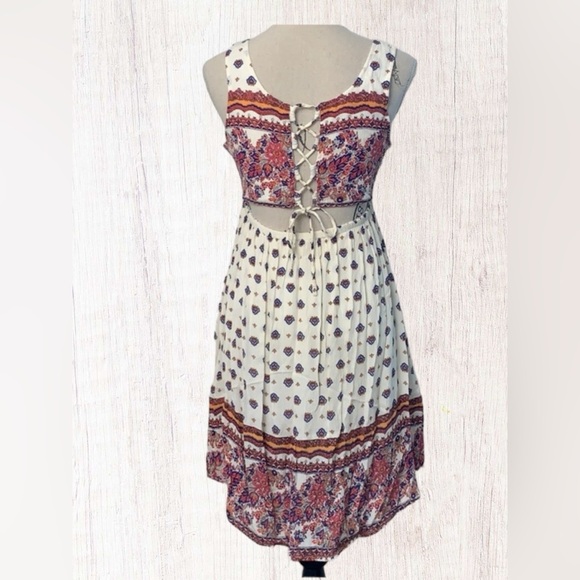 O’Neill Bohemian Hi Low Lace Up Back Tank Mini Dress size Small - Picture 4 of 6